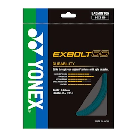 Badminton besnaring Yonex EXBOLT 68 10m Turquise