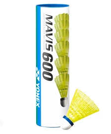 Badminton shuttles Yonex Mavis 600 Yellow (6 Pack)