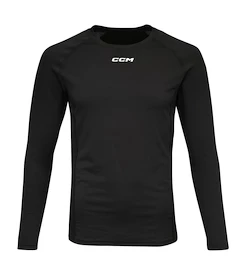 Compressie T-shirt CCM Compression LS Top Black Junior