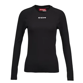 Compressie T-shirt CCM LS Training Tee Black Senior