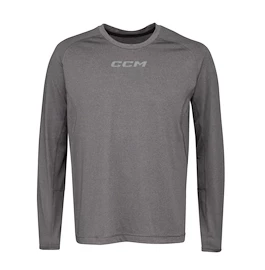 Compressie T-shirt CCM Non Compression LS Tee Grey Senior