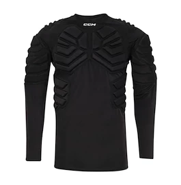 Compressie T-shirt CCM Padded Goalie LS Black Senior