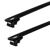 Dakdrager Thule met EVO WingBar Zwart BMW X5 5-Dr SUV met dakrails 08-13