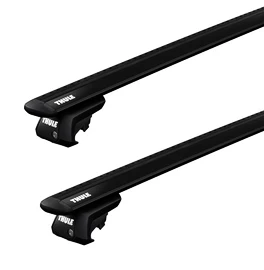 Dakdrager Thule met EVO WingBar Zwart Fiat Doblo Malibo 5-Dr Van met dakrails 00-21