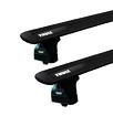 Dakdrager Thule met EVO WingBar Zwart Subaru Legacy (IV) 5-Dr Estate met vaste punten 03-09