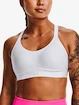 Dames bh Under Armour  Infinity Mid Covered-WHT XS