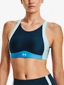 Dames bh Under Armour  Infinity Mid High Neck Shine-BLU