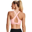 Dames bh Under Armour  Mid Keyhole Bra pink Beta Tint