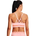 Dames bh Under Armour  Seamless Low Long Htr Bra pink Beta Tint