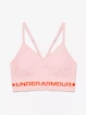 Dames bh Under Armour  Seamless Low Long Htr Bra pink Beta Tint L