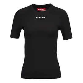 Dames compressieshirt CCM SS Training Tee Black Senior