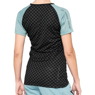 Dames fietsshirt 100%  Airmatic Women's Jersey Seafoam Checkers