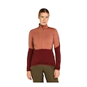 Dames hoodie Icebreaker Merino 400 RealFleece Descender LS Z Cedar Wood/Port/Cb