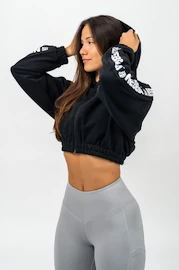 Dames hoodie Nebbia  Cropped Zip-Up Hoodie black