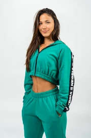 Dames hoodie Nebbia Cropped Zip-Up Hoodie green