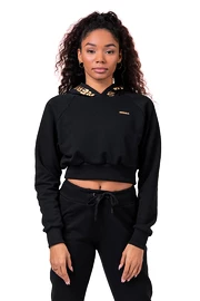 Dames hoodie Nebbia Intense Golden Crop hoodie 824 black