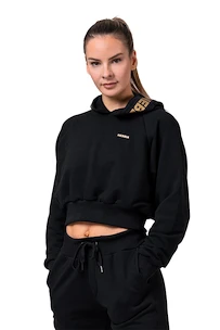 Dames hoodie Nebbia Intense Golden Crop hoodie 824 black XS