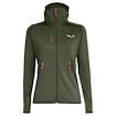 Dames hoodie Salewa  Agner Hybrid PL/DST W FZ Hdy Dark Olive Melange