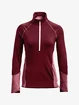 Dames hoodie Under Armour  ColdGear 1/2 Zip-RED