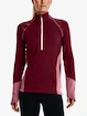 Dames hoodie Under Armour  ColdGear 1/2 Zip-RED