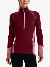 Dames hoodie Under Armour ColdGear 1/2 Zip-RED