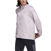 Dames jas adidas Bezit de vlucht Hooded Running Windbreaker Almost Pink