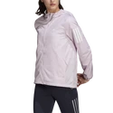 Dames jas adidas Bezit de vlucht Hooded Running Windbreaker Almost Pink