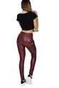 Dames legging Hugz Jeans  Wine Faux Leather Biker High Waist