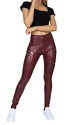 Dames legging Hugz Jeans  Wine Faux Leather Biker High Waist