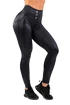 Dames legging Nebbia  Glossy look Bubble Butt leggings high waist 586 black