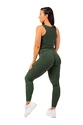 Dames legging Nebbia  Organic Cotton Ribbed High Waist Leggings 405 dark green