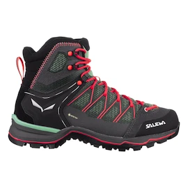 Dames outdoorschoenen Salewa WS MTN Trainer Lite Mid Gtx Feld Green/Fluo Coral