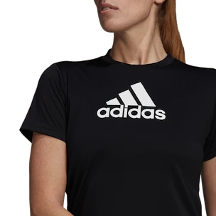 Dames T-shirt adidas  Primeblue Designed 2 Move Logo Sport Black XS