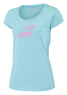 Dames T-shirt Babolat  Exercise Flag Tee Women Angel Blue