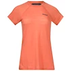 Dames T-shirt Bergans  Floyen Wool Tee Orange XS