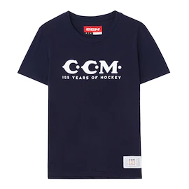 Dames T-shirt CCM 125 Anniversary SS Tee Navy