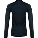 Dames T-shirt Endurance  Yalia Seamless Wool Print LS Baselayer Dark Blue