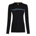 Dames T-shirt Icebreaker Merino 200 Oasis LS Crewe Mountain Pulse Black