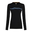 Dames T-shirt Icebreaker Merino 200 Oasis LS Crewe Mountain Pulse Black L