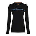 Dames T-shirt Icebreaker Merino 200 Oasis LS Crewe Mountain Pulse Black L