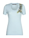 Dames T-shirt Icebreaker  Tech Lite II SS Scoop Tee Fabulous Fer Haze L