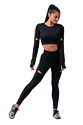 Dames T-shirt Nebbia  Crop Top 821 black