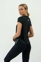 Dames T-shirt Nebbia  FIT Activewear T-Shirt “Airy” with Reflective Logo black