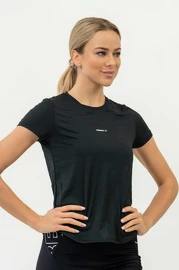 Dames T-shirt Nebbia FIT Activewear T-Shirt “Airy” with Reflective Logo black