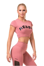 Dames T-shirt Nebbia Hero Sporty crop top old rose