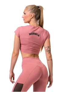 Dames T-shirt Nebbia Hero Sporty crop top old rose