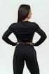 Dames T-shirt Nebbia Intense Women's Long Sleeve Crop Top Perform 839 Black