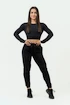 Dames T-shirt Nebbia Intense Women's Long Sleeve Crop Top Perform 839 Black