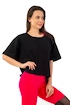 Dames T-shirt Nebbia  Organic Cotton Loose Fit “The Minimalist” Crop Top 417 black XS/S