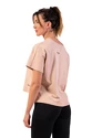 Dames T-shirt Nebbia  Organic Cotton Loose Fit “The Minimalist” Crop Top 417 salmon